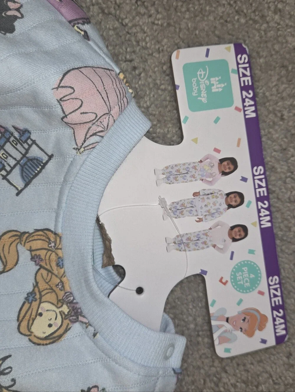 Disney Baby 4 piece ribbed set, Disney Princess